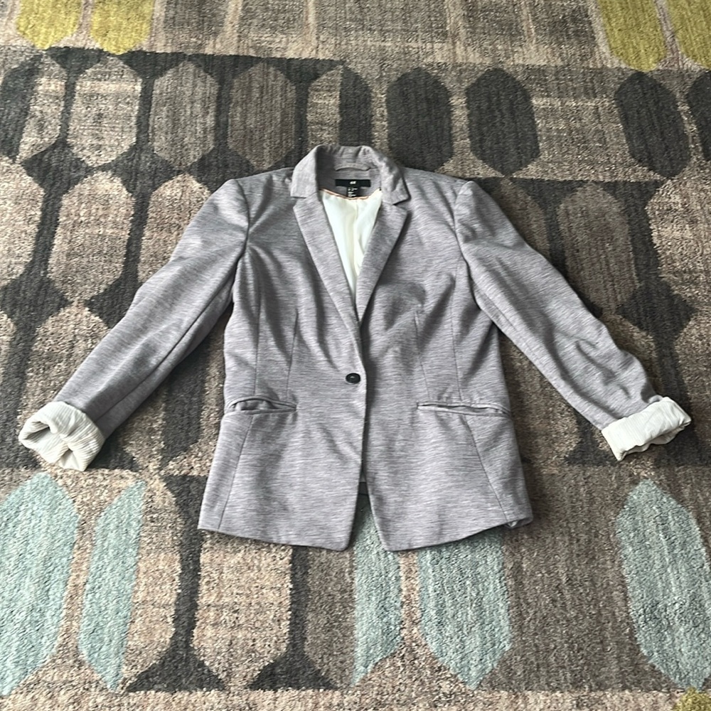 H&M Grey knit blazer